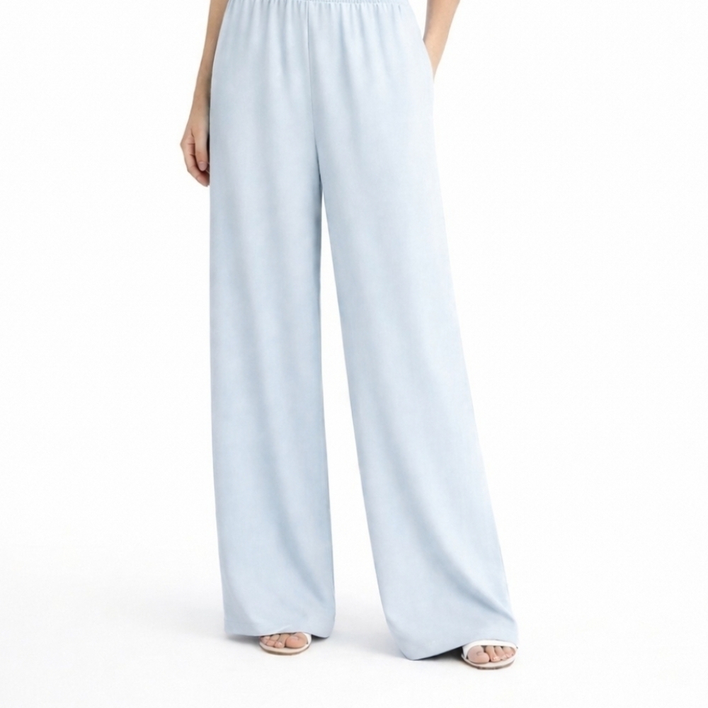 Calvin Klein Pale Blue Wide Leg Trousers